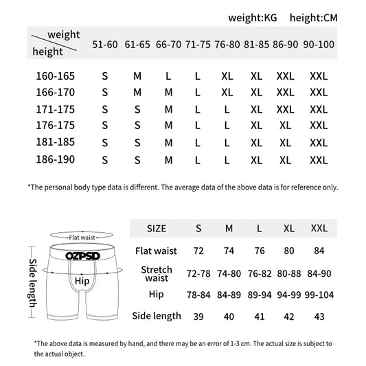 4Pcs Sexy Men Underwear Boxers Fashion Print Underpants Male Panties Lingerie Breathable Printed Summer Man Boxer Briefs Trunks