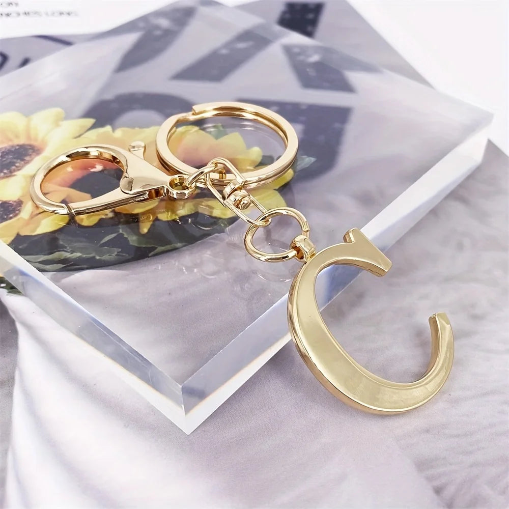 1pc English Letter Keychain Pendant Phone Pendant Key Ring Accessories Lovely Bag Charm for Girls Gift Car Pendant