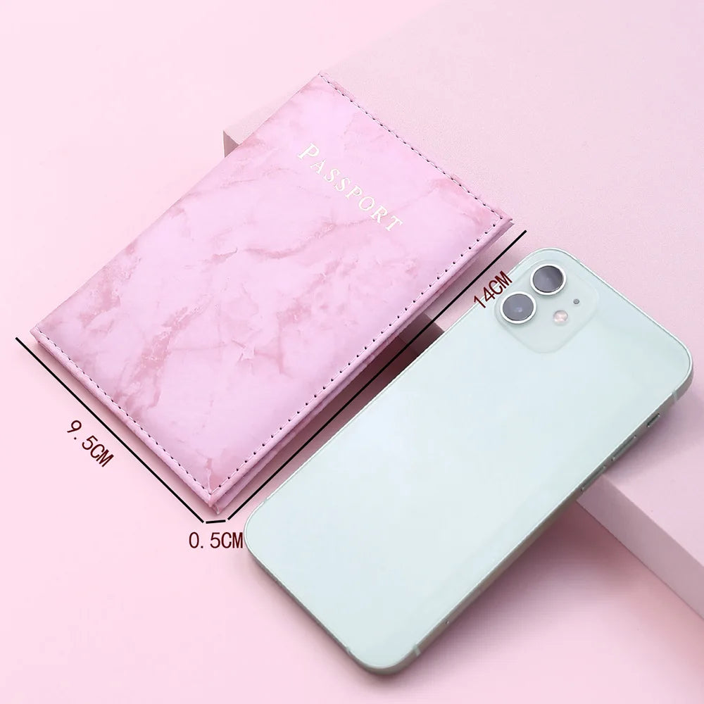 Women Cute Leather Passport Cover Air tickets For Cards Travel Passport Holder Wallet Case Travel Accessory Credit Card Holder