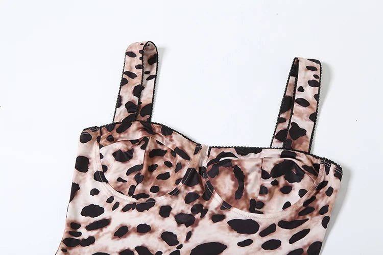 Weird Puss Sexy Jumpsuit Women Sleeveless 2025 Sexy Trend Leopard Print Sleeveless Street Fit Stretch Activity Workout Overalls