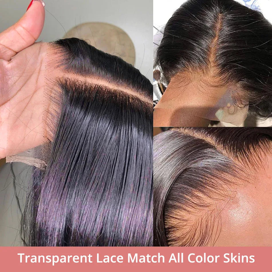 Short Bob Wigs Bone Straight 13x4 13x6 Hd Lace Front Wig Pre Cut 7x5 Glueless Wig Human Hair Ready to Wear And Go 250% Density