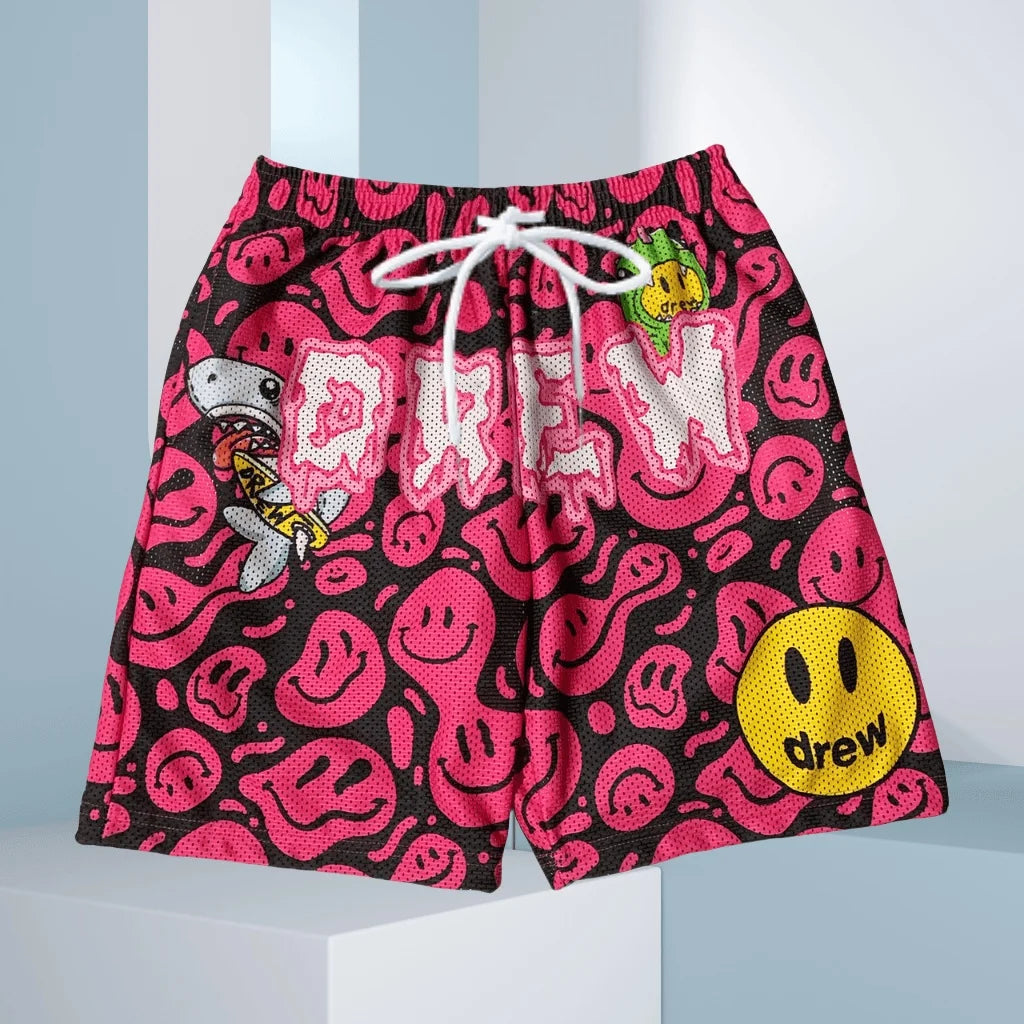 25 Years of Trendy Streetwear Fashion, Casual, Loose, Sporty, Quick-drying, Sweat-absorbing Motorcycle Shorts for Men and Women