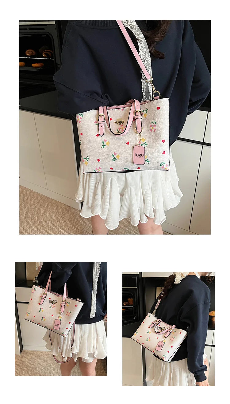2025 Popular Classic Retro Tote Bag with Print, Shoulder Bag, Crossbody Bag, and Handheld Bag