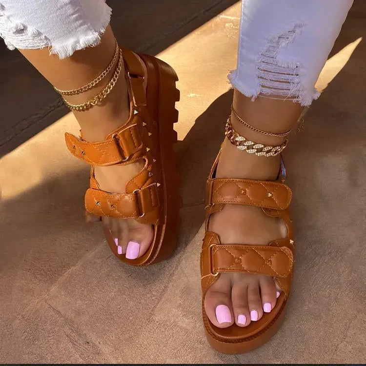 Women's Thick-Sole Double-Layer Sandals