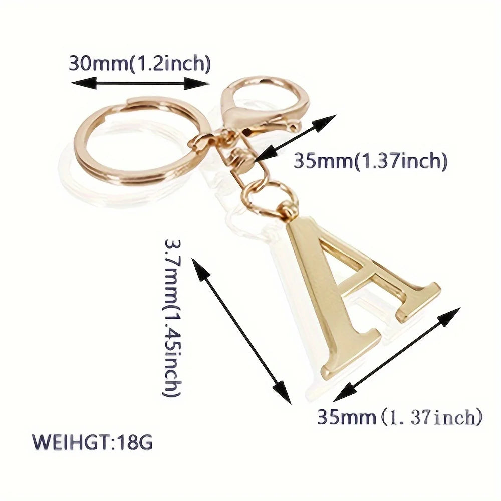 1pc English Letter Keychain Pendant Phone Pendant Key Ring Accessories Lovely Bag Charm for Girls Gift Car Pendant