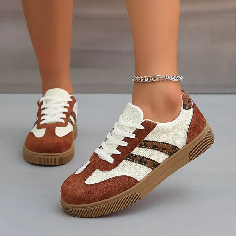 Women Casual Sneakers Trend New Fashion Lightweight Casual Outdoor Walking Sports Shoes Comfortable Anti-slip Flat Sneakers