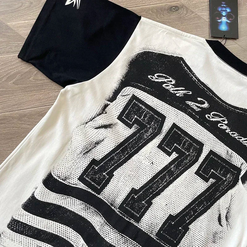HS 777 Path 2 Paradise Tee Portrait patchwork short-sleeved T-shirts for men and women