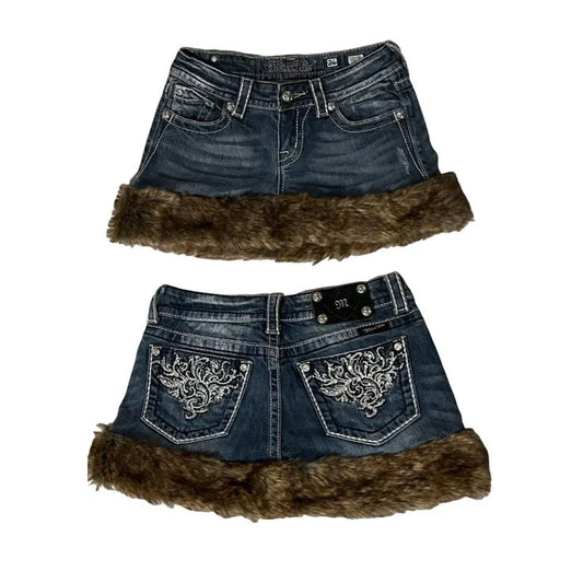 Gothic Pattern High Waist Slimming Mini A-line Skirt Stylish High Street Trend Mini Skirt Street Hot Girl Y2k Mini Skirt