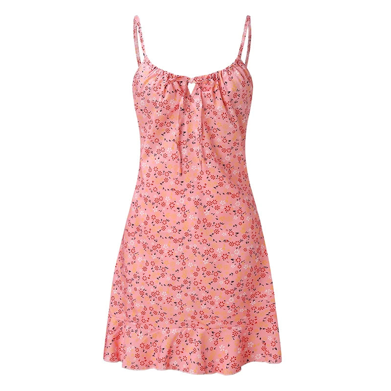 Women's Sexy Casual Home Small Floral Camisole Dress Summer Comfortable dress