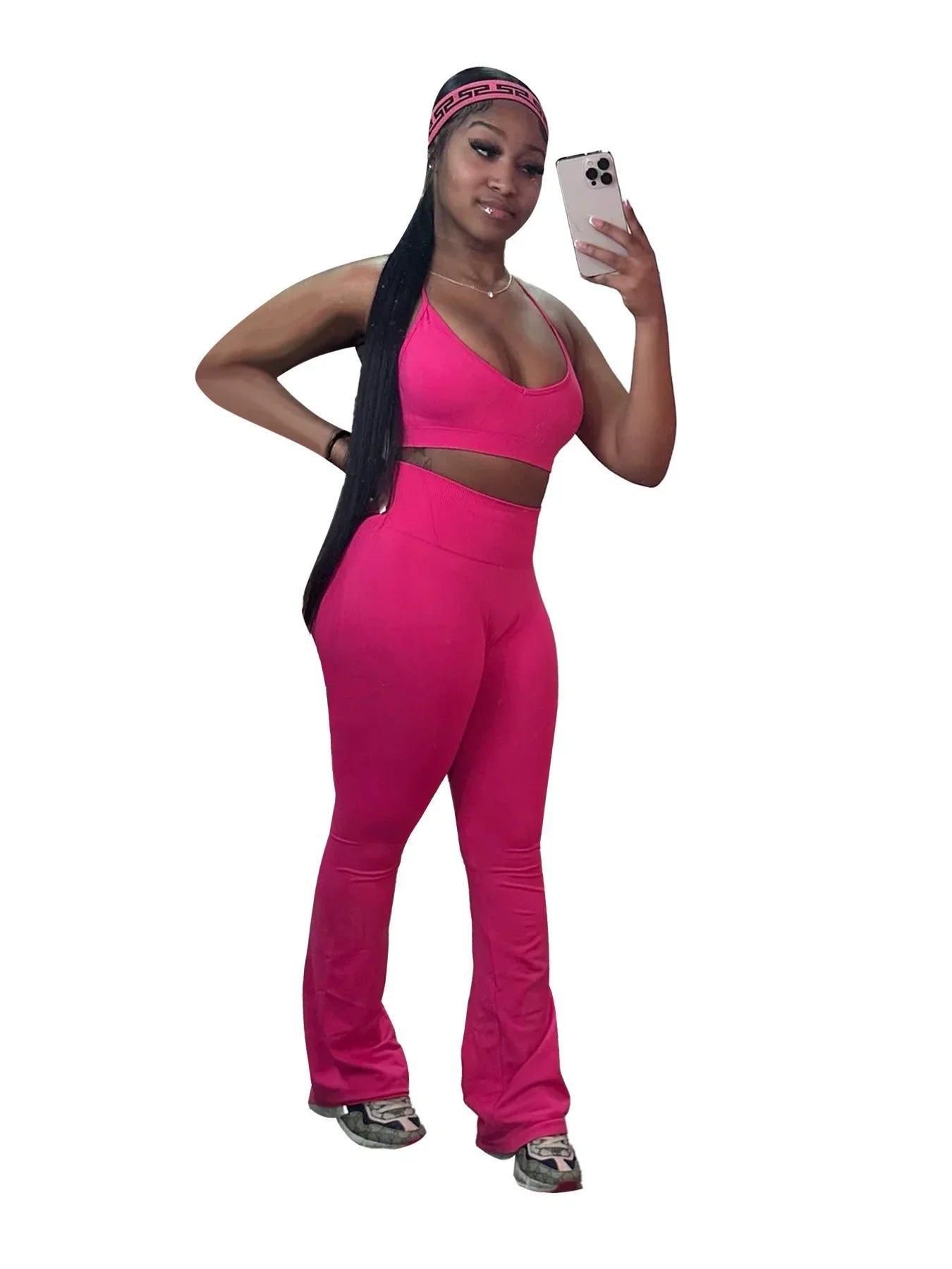 HLJ&GG Casual Solid Bodycon 3 Piece Sets Outfit Women Slim Crop Tops + High Waist Flare Pants Long Sleeves Coats Tracksuits 2024