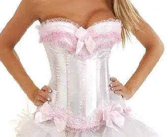Col dker Corset Steampunk Woman Sexy Plus Size Striped Bustiers Waist Trainer Zip Korsett with Lacing Dance Party Costumes