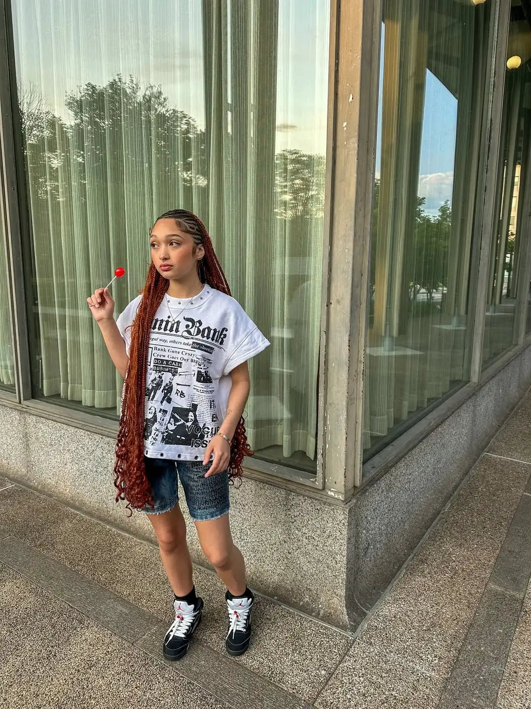 Y2K Harajuku hollowed-out pattern printed fashionable couple T-shirts retro Gothic loose shirts hip-hop trend punk short sleeves