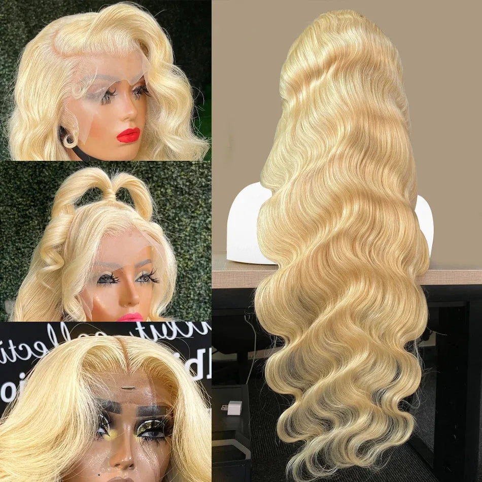 36 40 Inch 613 Honey Blonde Body Wave 250 Density 13x6 HD Lace Front Human Hair Wigs 13x4 HD Lace Frontal Wig for black women