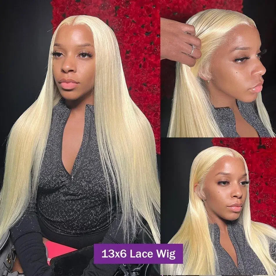 250 Density 613 Honey Blonde Color Straight 13x6 Lace Front Human Hair Wigs For Women 13x6 Transparent Frontal Wig
