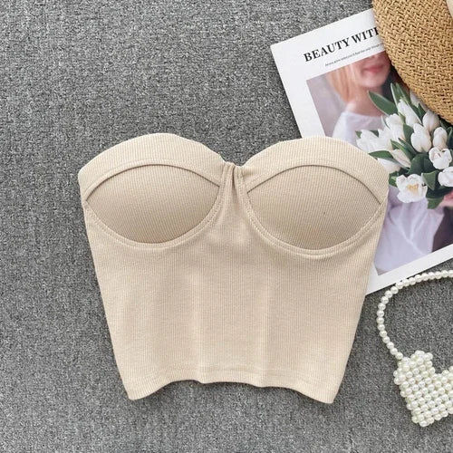 Strapless Tube Top with Built-In Bra