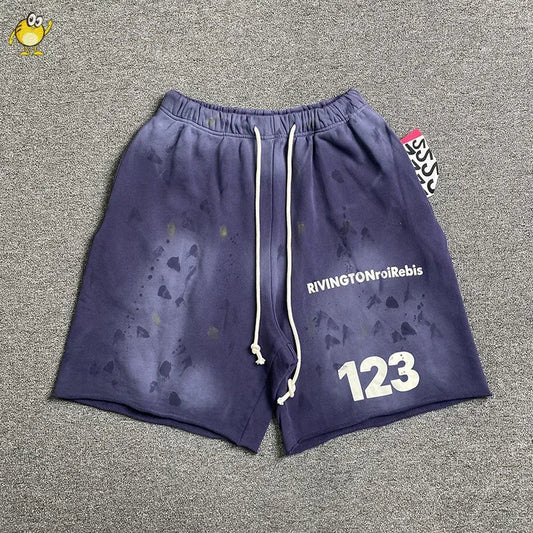 Men Woman Black Green Purple Red RRR123 Shorts Joggers Streetwear Drawstring Good Quality Vintage Graffiti Casual Couple