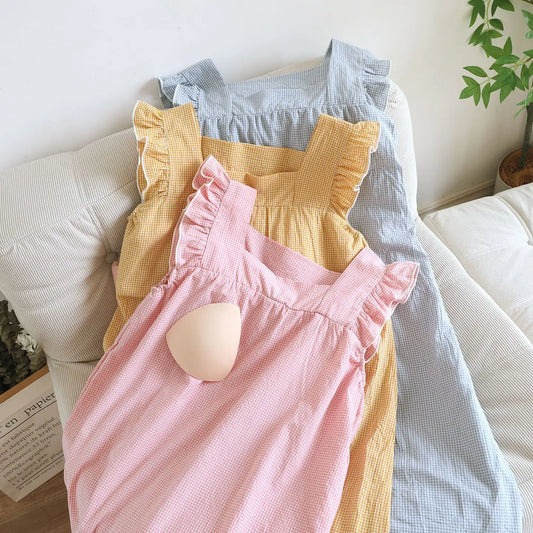 Cotton Nightgowns Night Dress For Woman Nightwear Nightie Sleeveless Pajamas Dress Summer Women's Sleepwear Nightdress