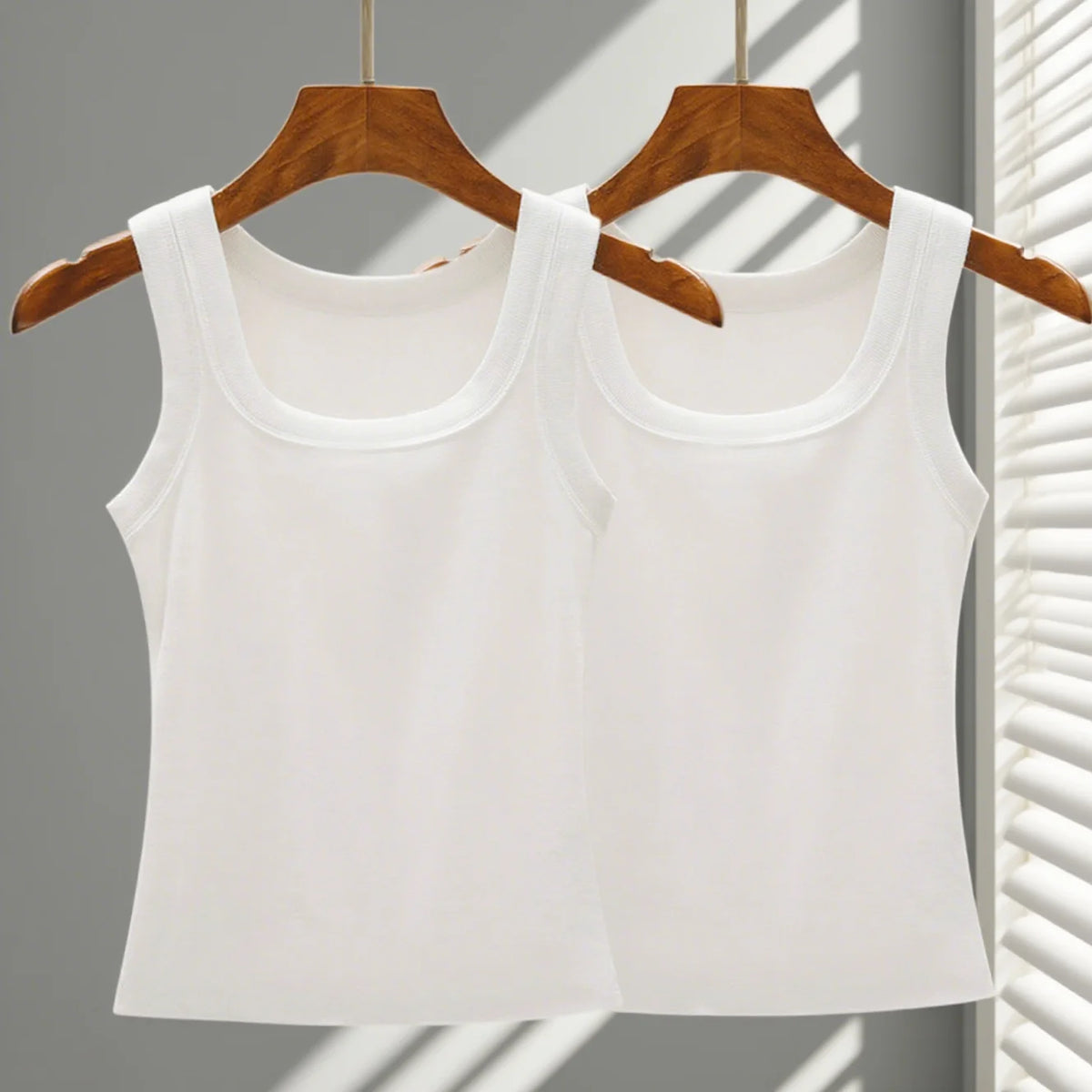 2PCS 100% Cotton Solid Color Washed Vest Womens Summer Casual Tank Top Y2K Sleeveless Clothes Soft Comfortable Sportswear