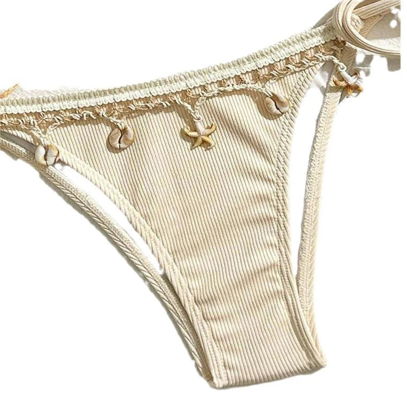 Sexy Halter Triangle Bikini set for Women Side Tie Swimsuit Strappy Beachwear Perfect for Summer Vacation