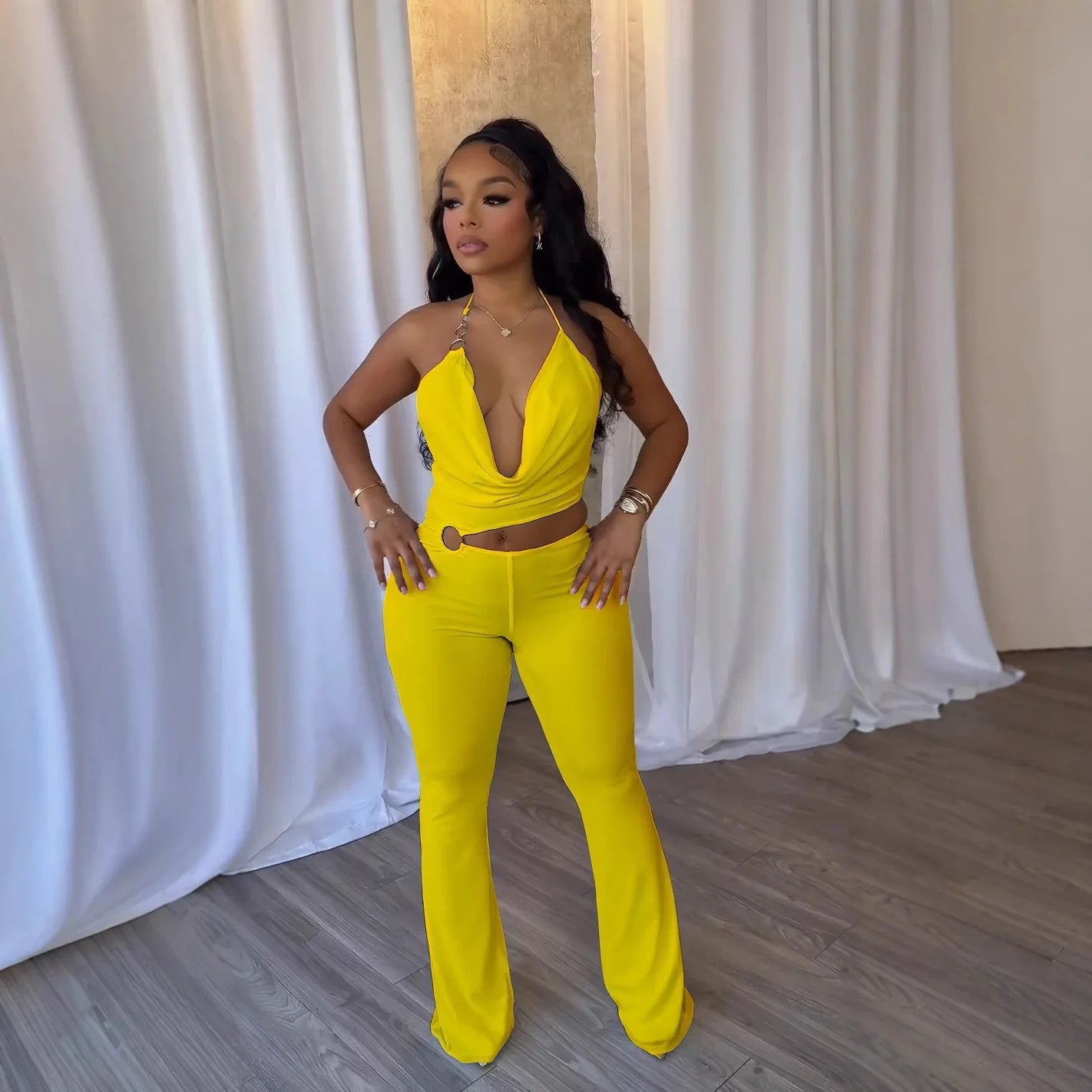 HLJ&GG Y2k Sexy Bodycon Jumpsuit for ladies Halter Sleeveless Backless Hollow Out Rompers, Streetwear Overalls 2025 Summer