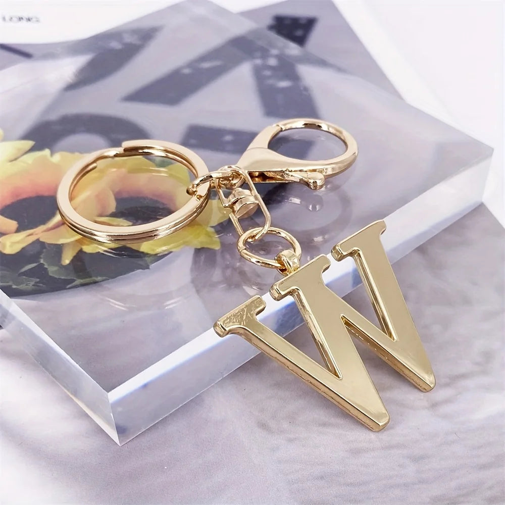 1pc English Letter Keychain Pendant Phone Pendant Key Ring Accessories Lovely Bag Charm for Girls Gift Car Pendant