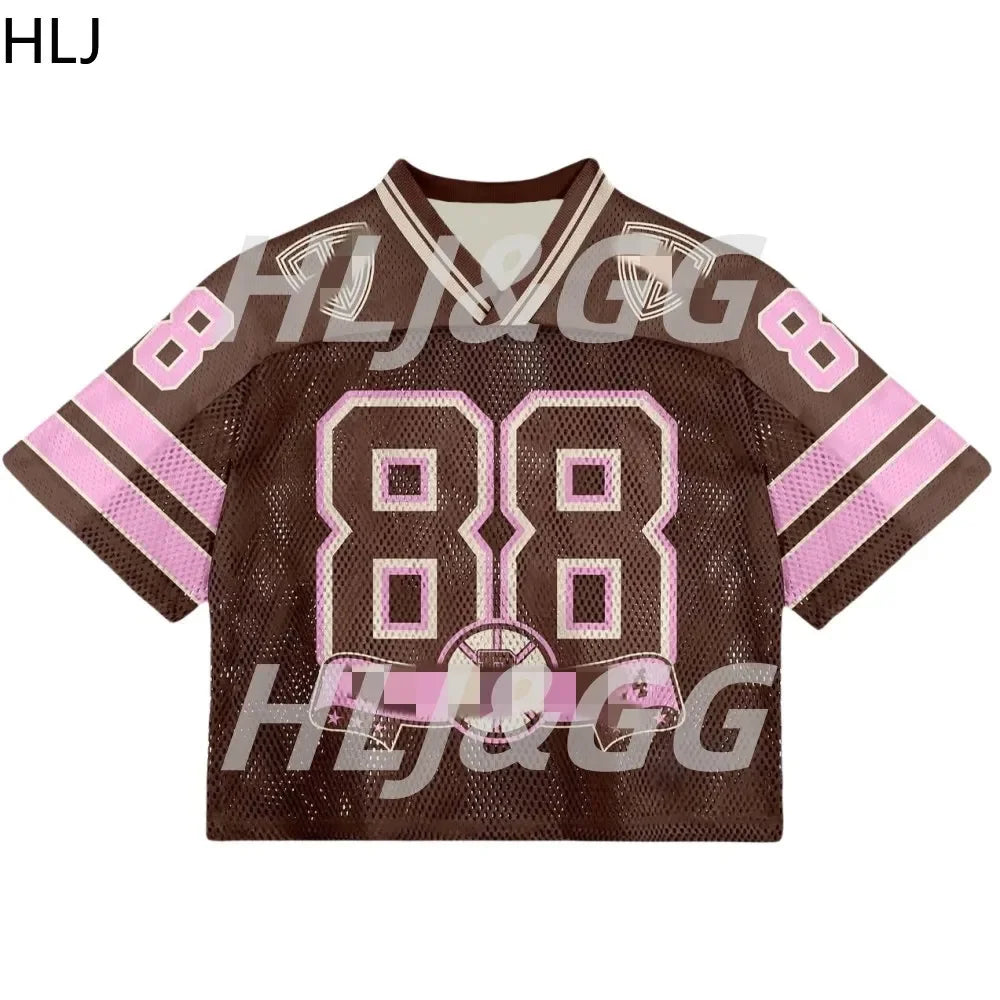 HLJ&GG Pink A-line Pleated Skirts Fashion Two Piece Sets Women Letter V Neck Short Sleeve Loose Tshirt And Mini Skirts Outfits