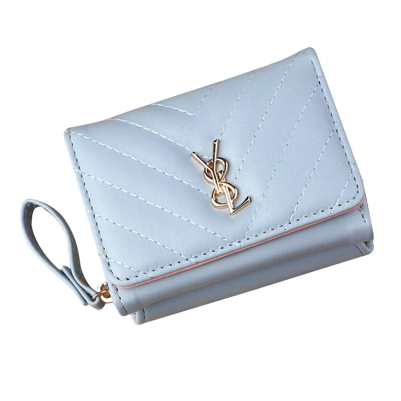 2025 new women's wallet short, fashionable and simple PU change bag card bag multi slot small wallet wallet wallet