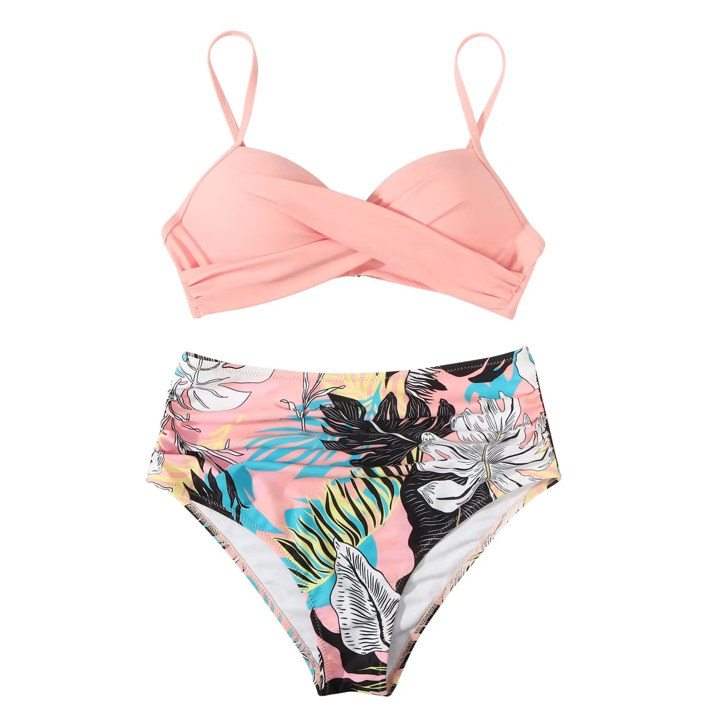 Vintage High Waist Bikinis 2025 Push Up Swimwear Printed Swimsuit Beachwear Summer Bathers Bathing Suit Swimming