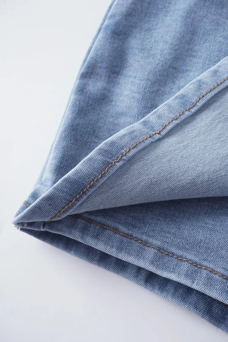 Women's jeans Shorts High Waisted Asymmetric Button Detailing Ideal for Trendy Summer Outfits Casual Occasions