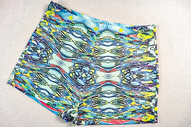 STYLISH LADY Holiday Beach Printed 2 Piece Set Women Halter Backless Crop Top and Shorts Suits 2025 Summer Sexy Club Outfits