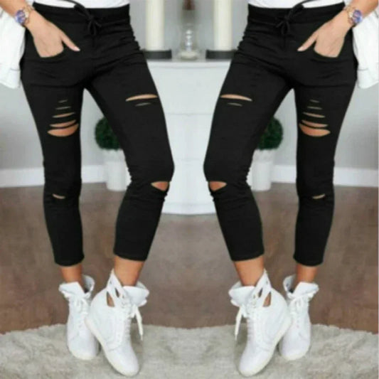 Ripped Jeans for Women Women Big Size Ripped Trousers Stretch Pencil Pants Leggings Women Jeans Woman Jeans