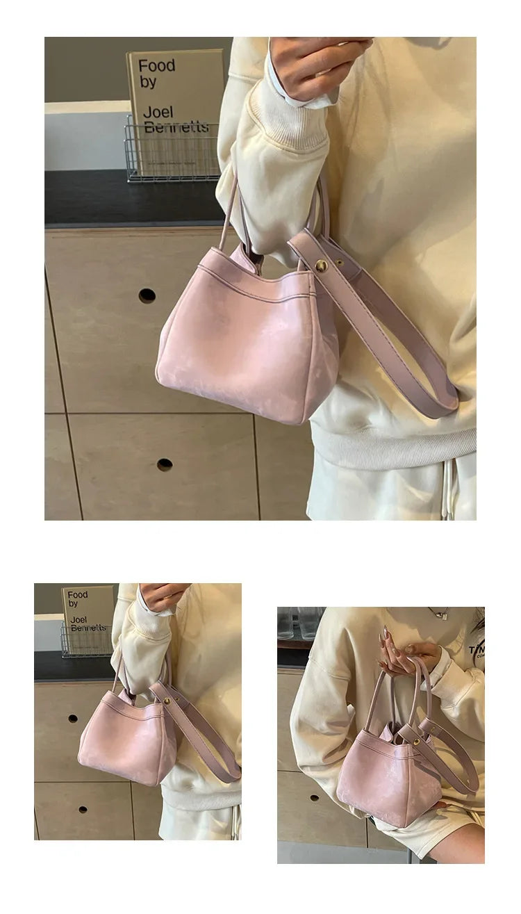 Design Sense Red Women New 2024 Fashion Texture Shoulder Bag Popular Popular Hand Tote Bags for Women Handbags Red Purse Bolsa