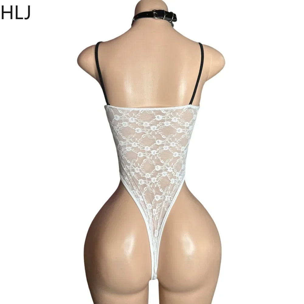 HLJ&GG Black Y2K Punk Streetwear Women Mesh See Though Bodysuits + Stacked Mini Skirts Two Piece Sets Fashion Trend 2pcs Outfits