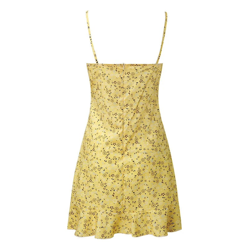 Women's Sexy Casual Home Small Floral Camisole Dress Summer Comfortable dress