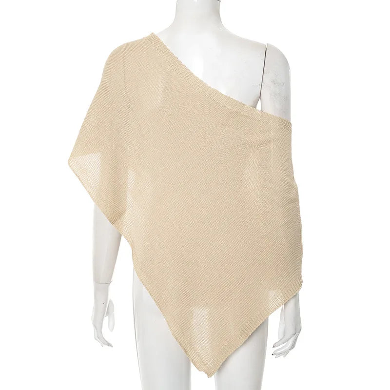 Nsauye 2025 Summer Knitted Sexy Irregular Y2K Off Shoulder Fashion Crop Tops Women Sexy Streetwear High Waisted Tank Tops Vest