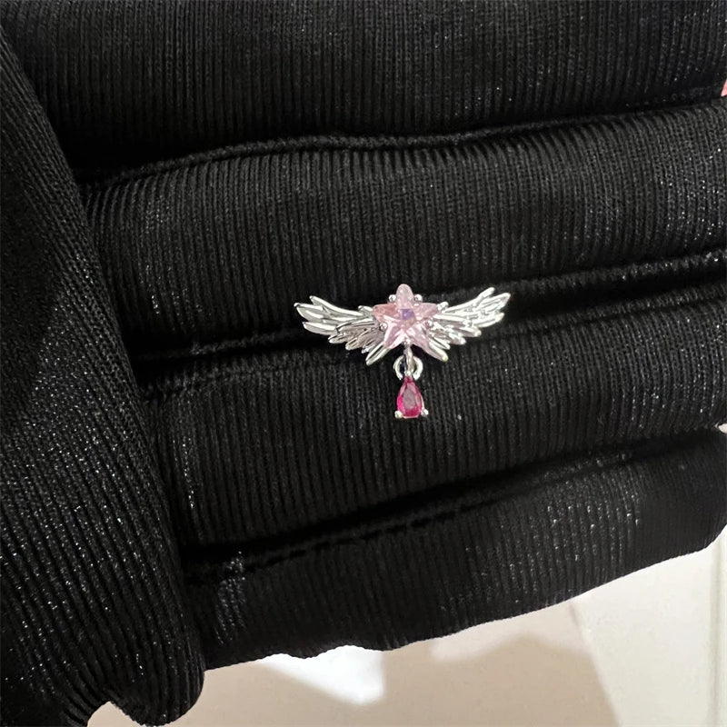 1PCS Cute Pink Zircon 316L Stainless Steel Ear Bone Nail New Fashion Y2K Punk Small Earring for Women Cochlea Jewelry Party Gift