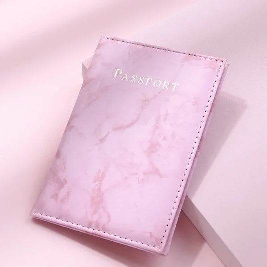 Women Cute Leather Passport Cover Air tickets For Cards Travel Passport Holder Wallet Case Travel  Accessory Credit Card Holder