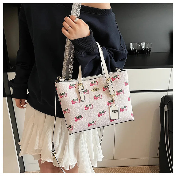 2025 Popular Classic Retro Tote Bag with Print, Shoulder Bag, Crossbody Bag, and Handheld Bag