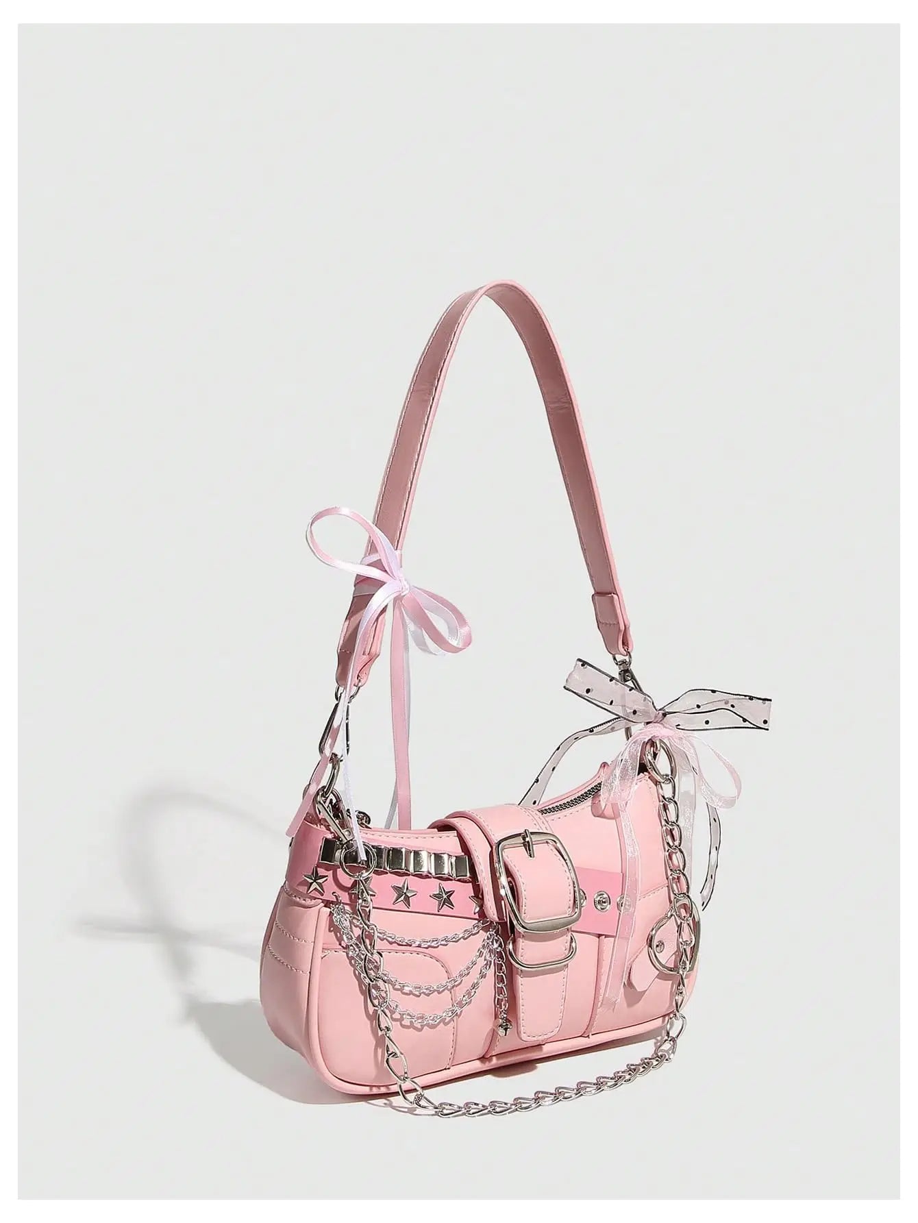 Lightweight PU Leather Shoulder Bag with Chain Strap Women's Casual Underarm Purse For Commuting And Social Gatherings