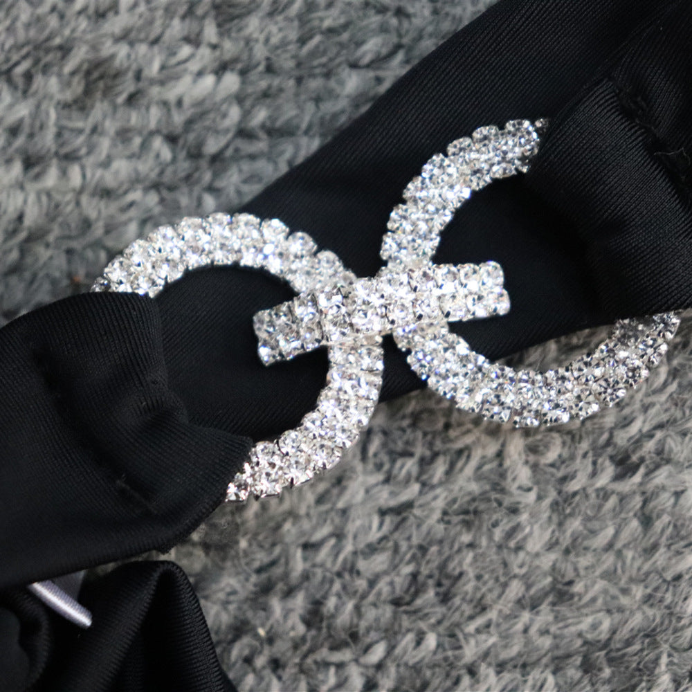 2025 Shiny Rhinestone Diamond Bikini Women Swimsuit Female Swimwear Two Pieces Bikini Set Halter Bathing Suit Swim Beach Wear