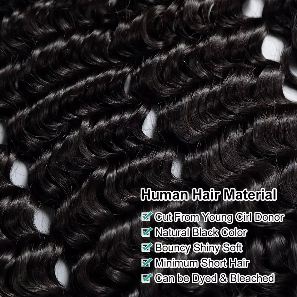 Water Wave Glueless Wig Human Hair Curly 13x6 HD Frontal Wig 250% Deep Wave Lace Front Wigs Wear Go 7x5 HD Lace Closure Wig Sale
