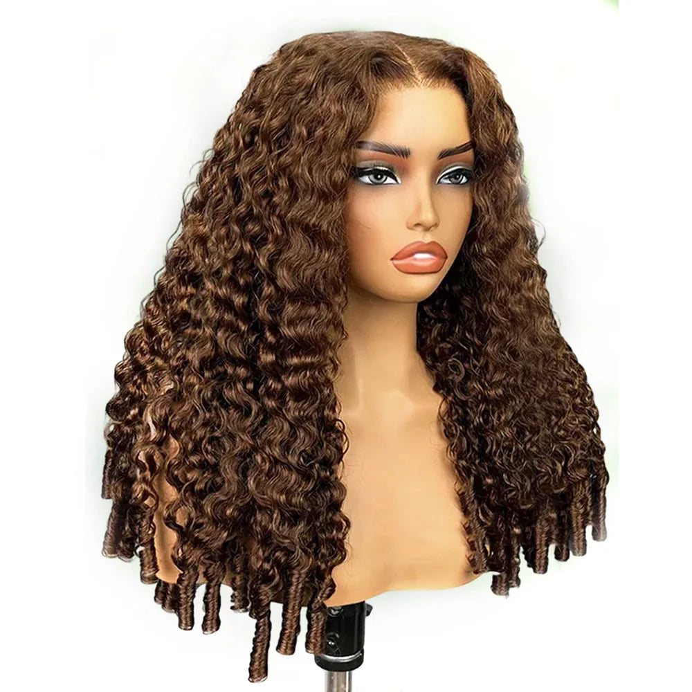 Chocolate Burmese Curly 13x6 HD Lace Front Wig — Human Hair
