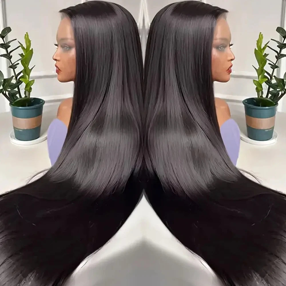 40 42 Inch Bone Straight Human Hair Wigs 13x4 13x6 HD Lace Frontal Wigs Glueless 5x5 Closure 3 Seconds To Wear For Beginners