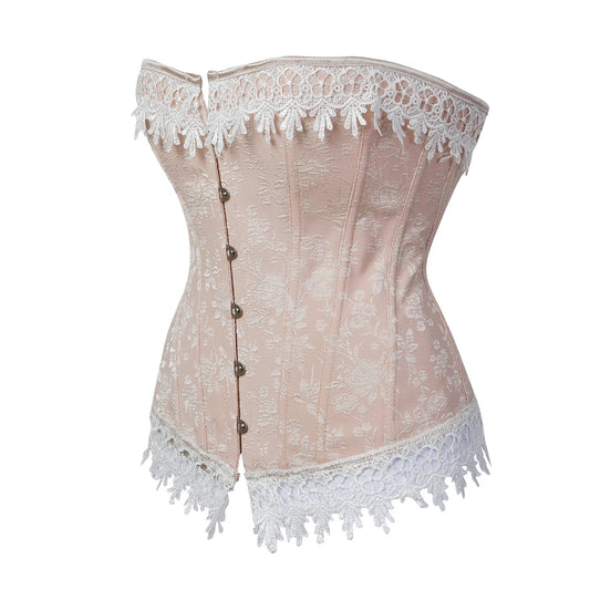 Women Corset Jacquard Overbust Lace Up Boned Corsets Carnival Brocade Vintage Bustier Bridal Corselet Wedding PartyCostumes