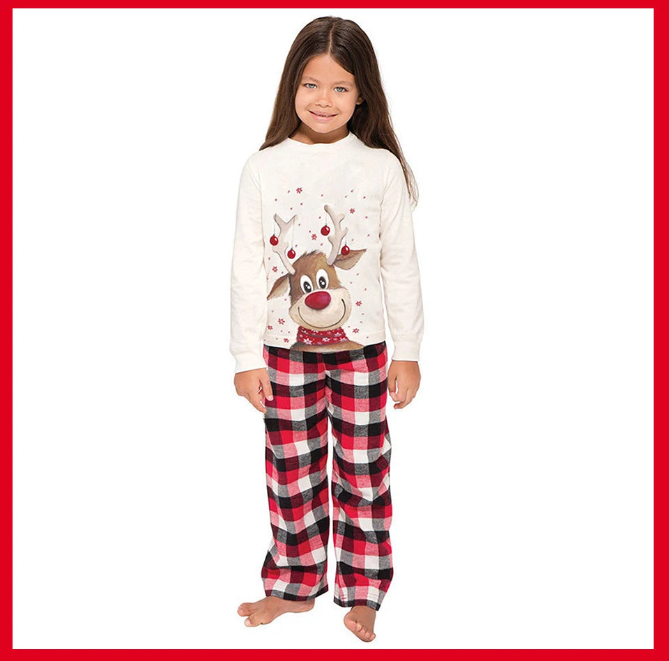 Christmas Pajamas Family Matching Outfits Sets Adult And Kids Clothes Deer Xmas Sleepwear Sets Newborn Baby Boy Girl Jumpsuit