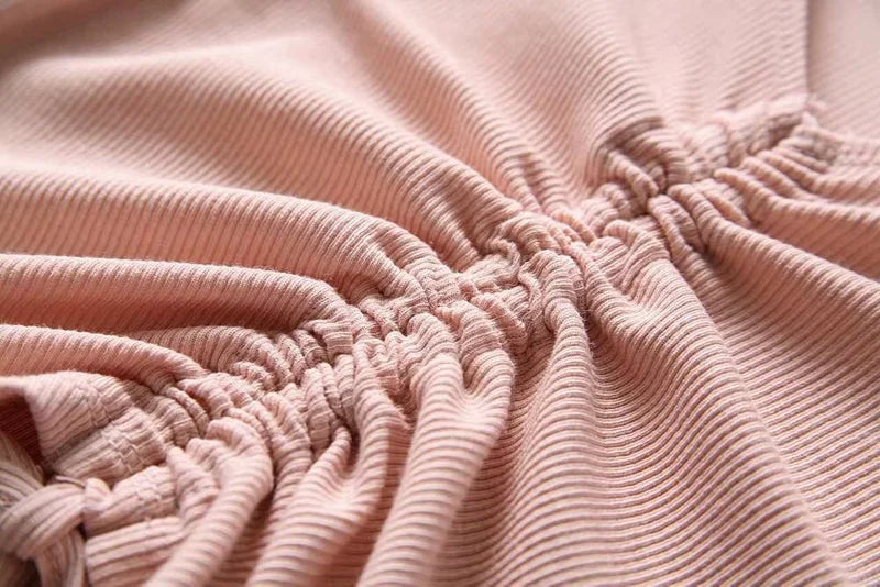 Sexy V Neck Cropped Tank Tops Women Drawstring Tie Up Front Camis Candy Colors Streetwear Slim Fit Ribbed Crop Top