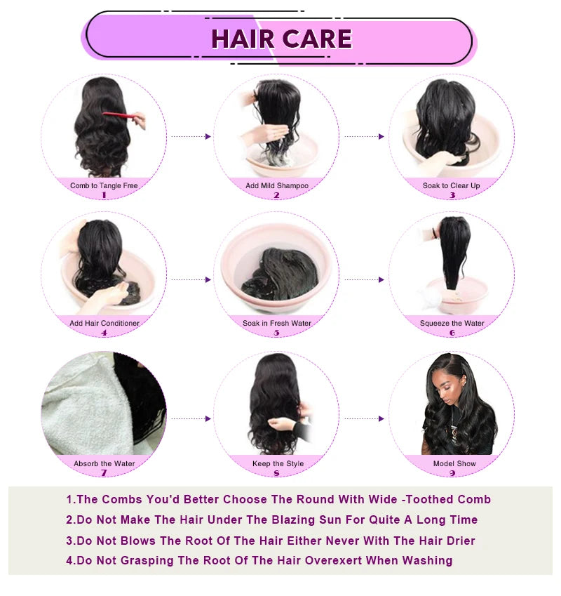 Purple Highlights 5x5 Lace Closure Human Hair Wigs Transparent 13x4 13x6 P1B Light Pink Lace Frontal Straight Wig Pre Plucked