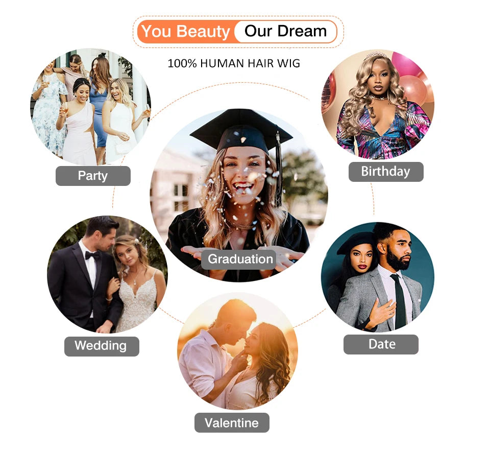 Luxurious 180% Density Ice Blue Virgin Human Hair Wigs 13x4 Body Wave Swiss Transparent Lace Front Wigs With Natural Hairline