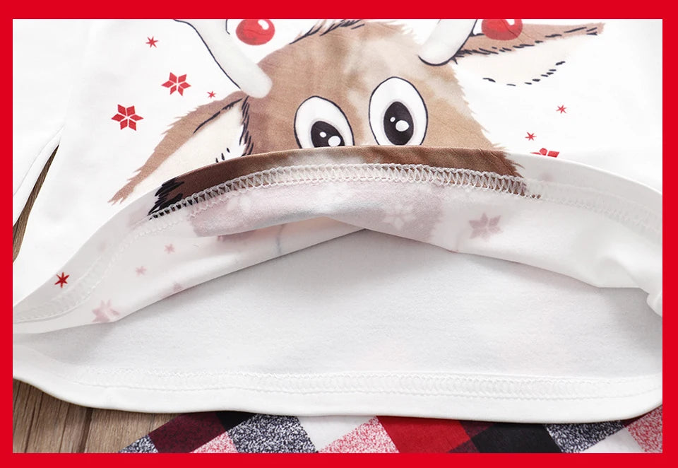 Christmas Pajamas Family Matching Outfits Sets Adult And Kids Clothes Deer Xmas Sleepwear Sets Newborn Baby Boy Girl Jumpsuit