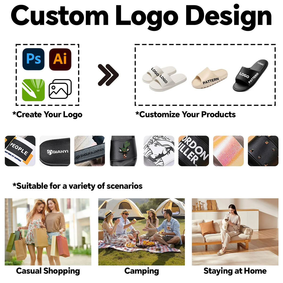 2026 Hot Selling Pattern Men Slides EVA Cushion Anti slip Slippers Fashion Design Casual Daily Home Outdoor Wear Slide Sandals